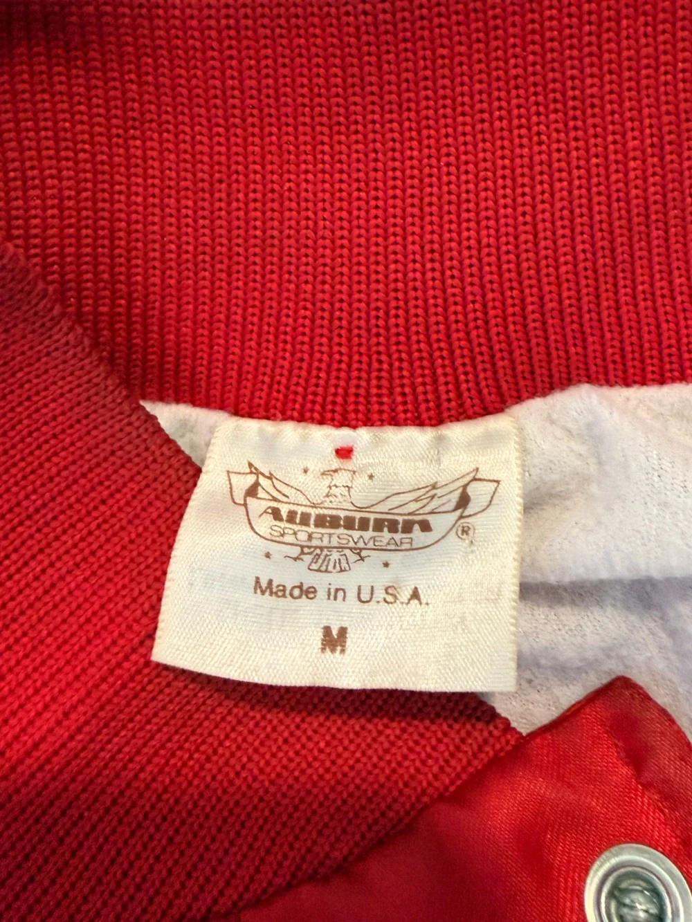 VINTAGE AUBURN SPORTSWEAR Satin Bomber Jacket - Picture 3 of 4